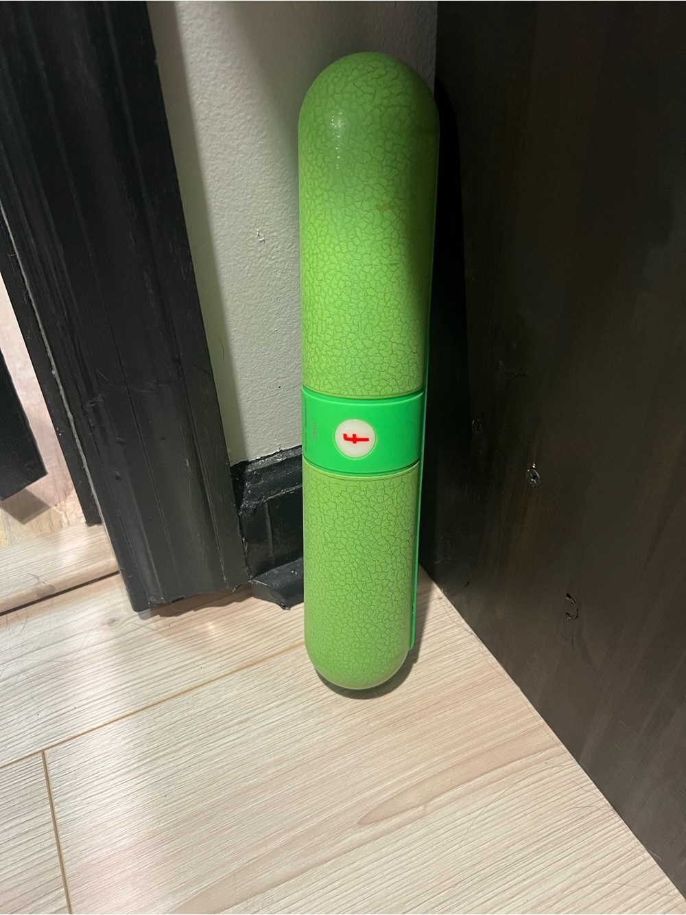 Neon Green Bluetooth speaker with charger